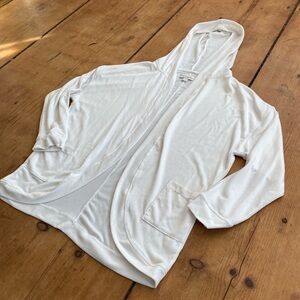 koolaburra by Ugg womens white hoodie cardigan large athleisure cozy‎ sweater